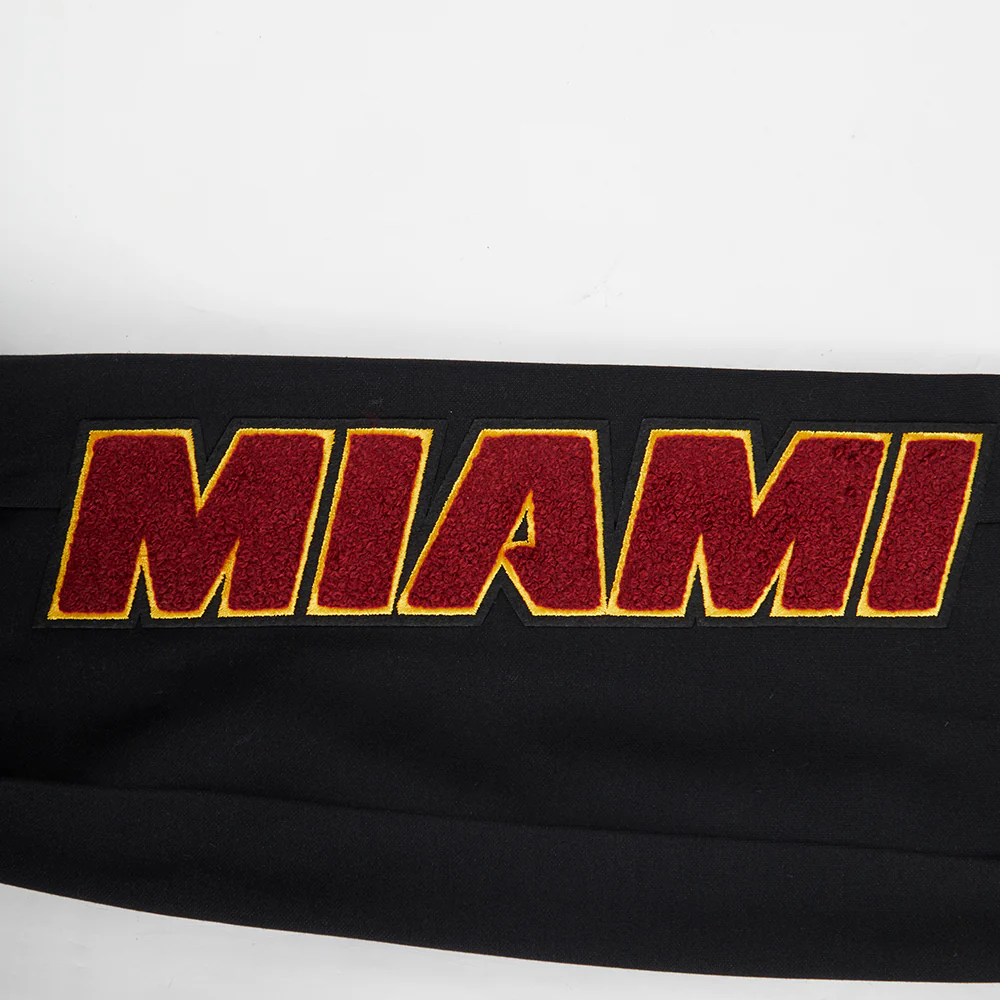 NBA MIAMI HEAT CLASSIC CHENILLE MEN'S JOGGER (BLACK) - Image 7