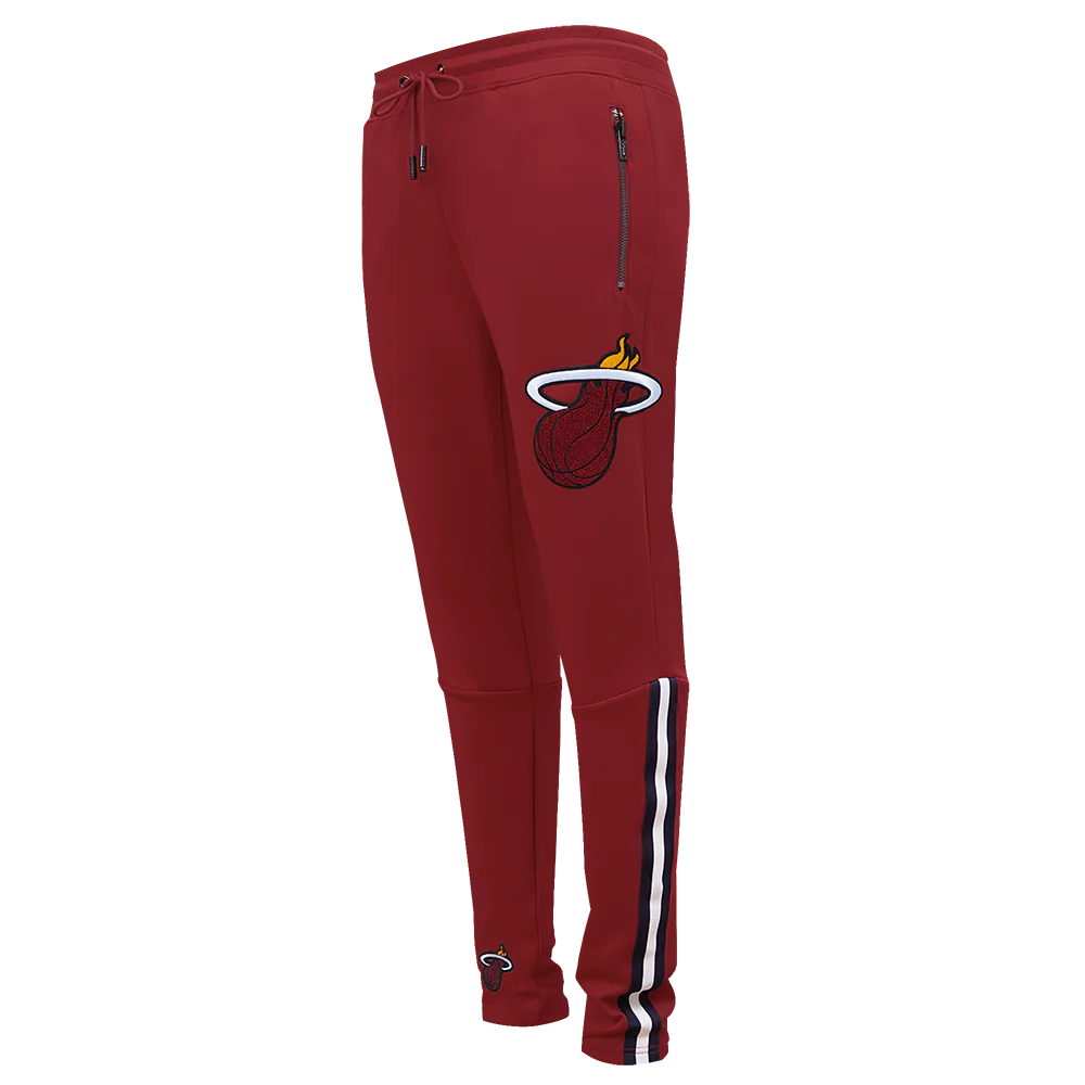 NBA MIAMI HEAT CLASSIC TRACK MEN'S TRACK PANT (CARDINAL RED/BLACK) - Image 2