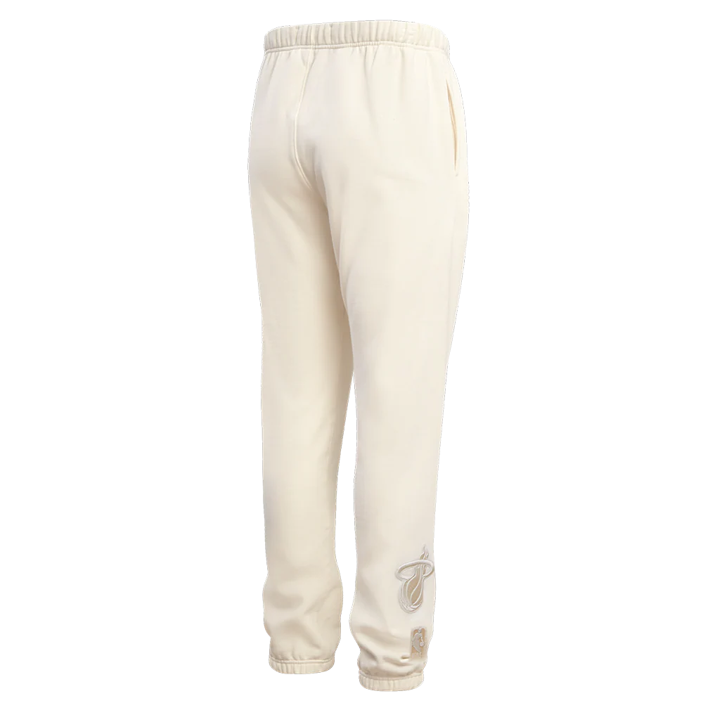 NBA MIAMI HEAT NEUTRAL FLEECE SWEATPANT (EGGSHELL) - Image 9