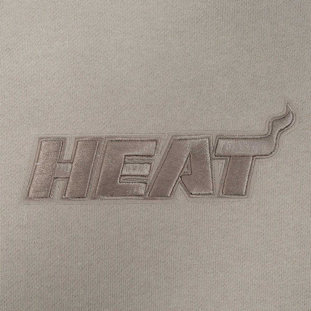 NBA MIAMI HEAT WINGSPAN MEN'S DROP SHOULDER FLEECE CREWNECK (TAUPE) - Image 8