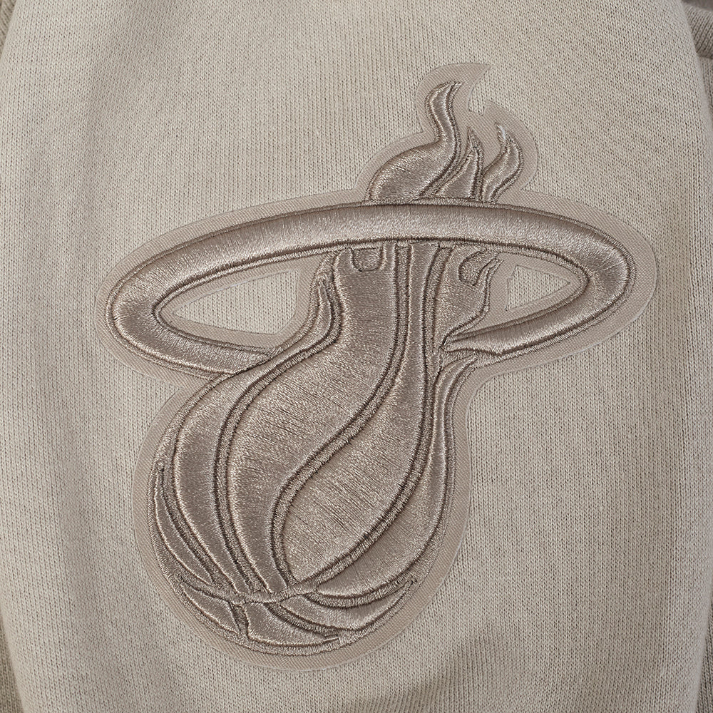 NBA MIAMI HEAT WINGSPAN MEN'S DROP SHOULDER FLEECE CREWNECK (TAUPE) - Image 9
