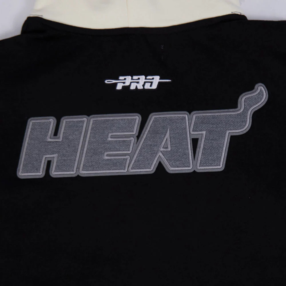 NBA MIAMI HEAT REVERSE FRENCH TERRY MEN'S COLOR BLOCK FLEECE PULLOVER HOODIE - Image 11