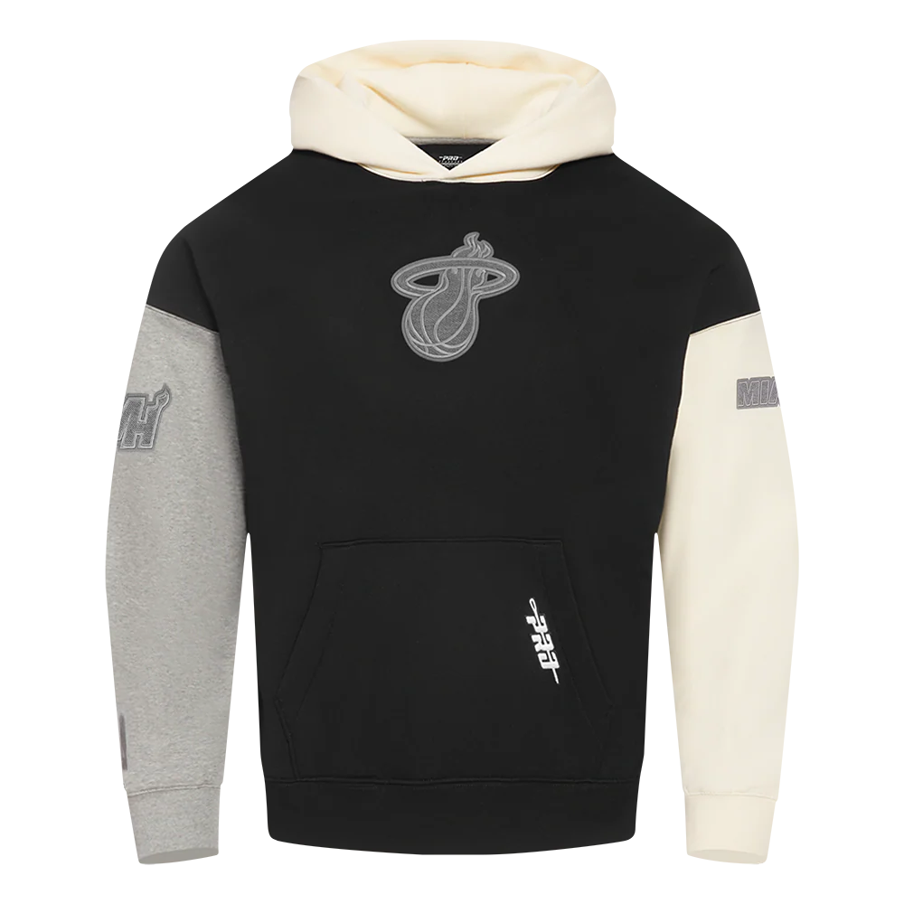 NBA MIAMI HEAT REVERSE FRENCH TERRY MEN'S COLOR BLOCK FLEECE PULLOVER HOODIE - Image 3