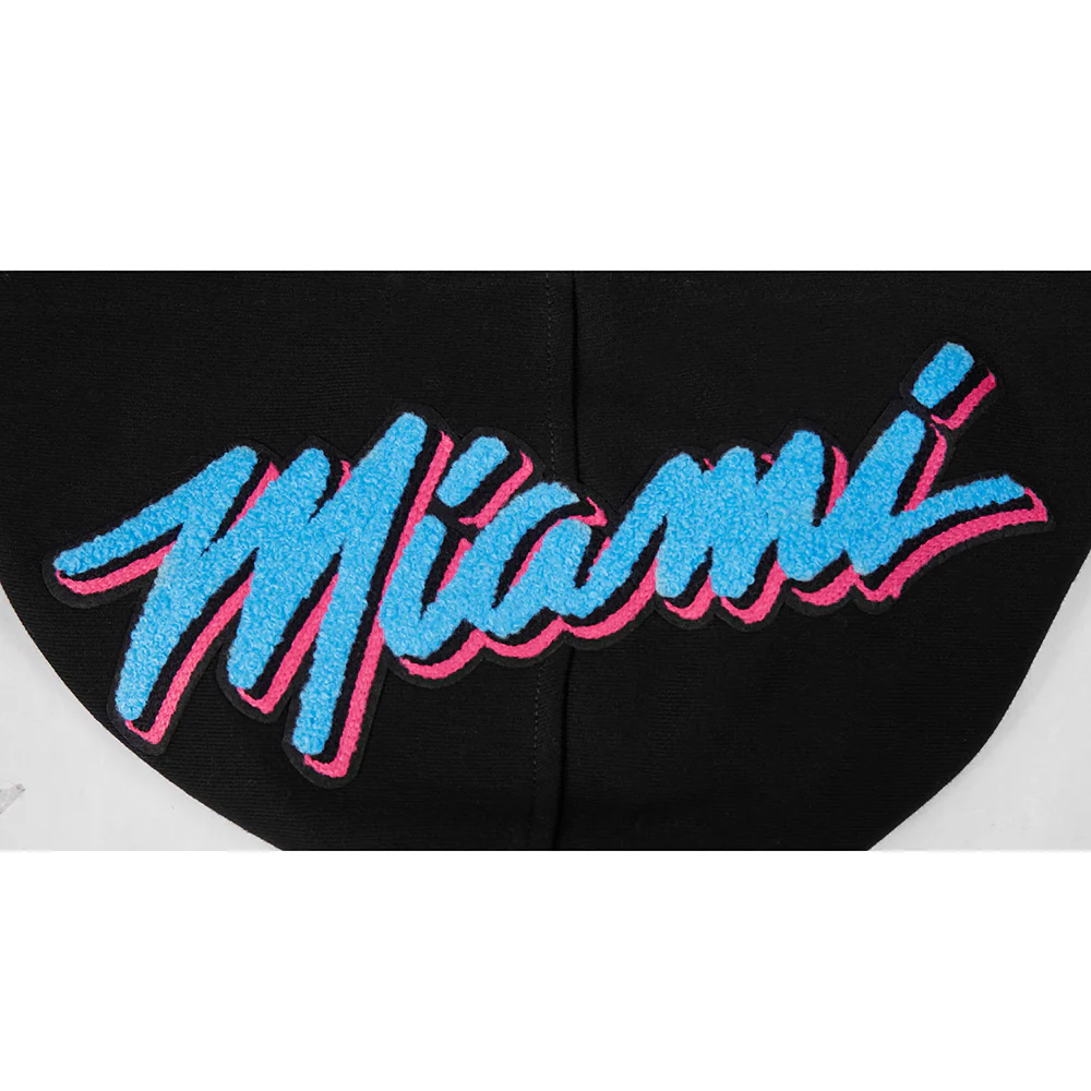 NBA MIAMI HEAT CITY EDITION 25-26 MEN'S RIB FLC PO HOODIE (BLACK) - Image 5