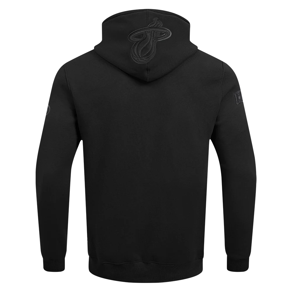 NBA MIAMI HEAT TRIPLE BLACK MEN'S PULLOVER HOODIE (TRIPLE BLACK)