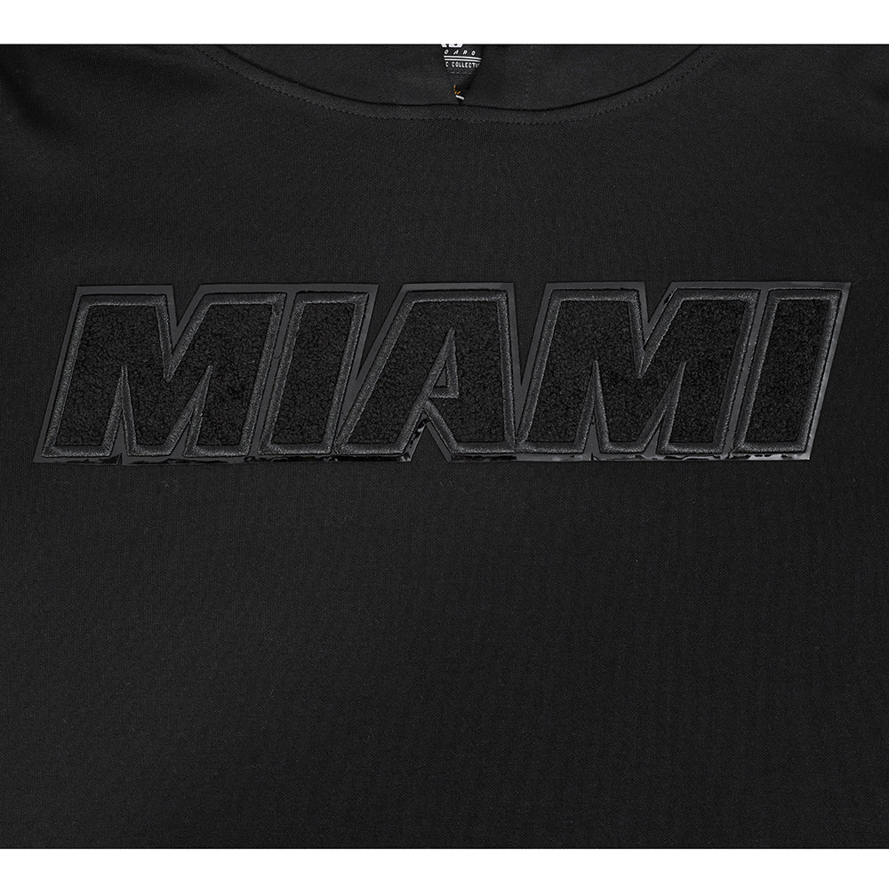 NBA MIAMI HEAT TRIPLE BLACK MEN'S PULLOVER HOODIE (TRIPLE BLACK) - Image 5