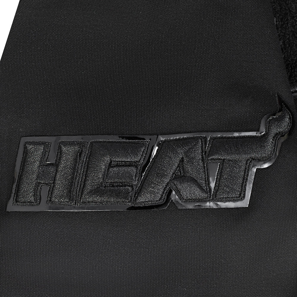NBA MIAMI HEAT TRIPLE BLACK MEN'S PULLOVER HOODIE (TRIPLE BLACK) - Image 7