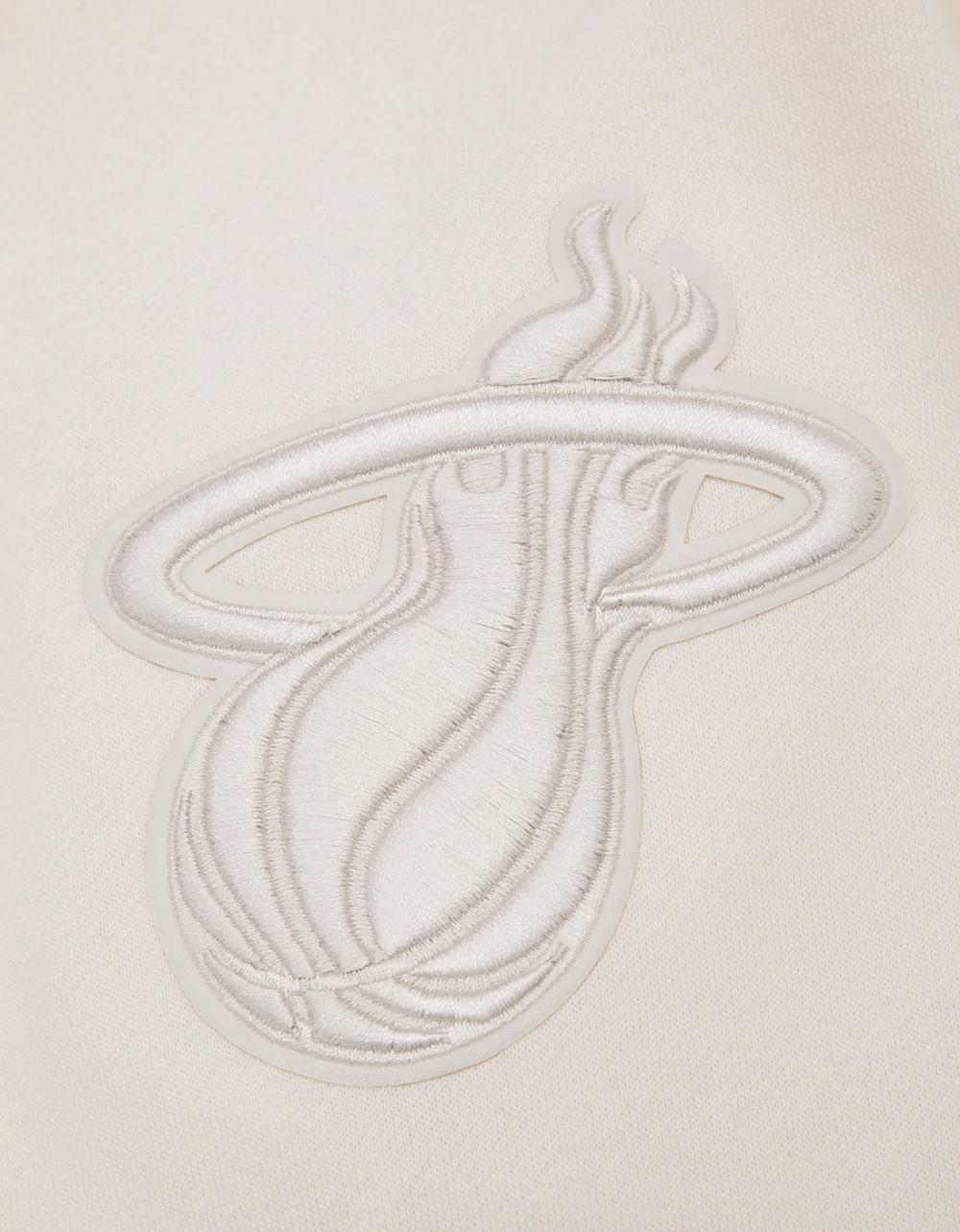 NBA MIAMI HEAT NEUTRAL DROP SHOULDER FLEECE CREWNECK (EGGSHELL) - Image 10