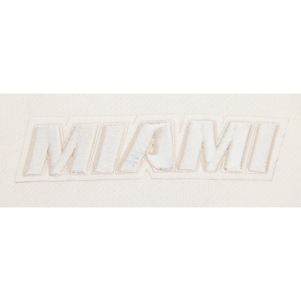 NBA MIAMI HEAT NEUTRAL DROP SHOULDER FLEECE CREWNECK (EGGSHELL) - Image 8
