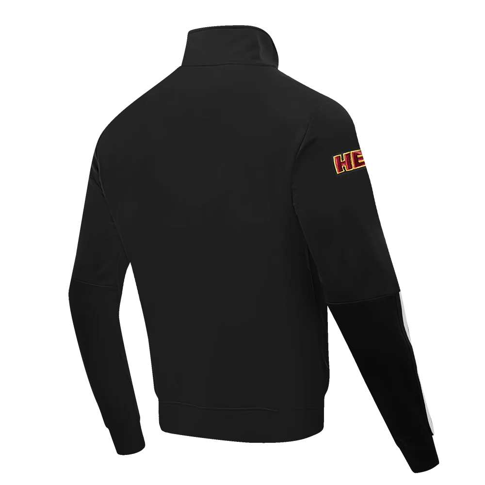 NBA MIAMI HEAT CLASSIC TRACK MEN'S TRACK JACKET (BLACK) - Image 4