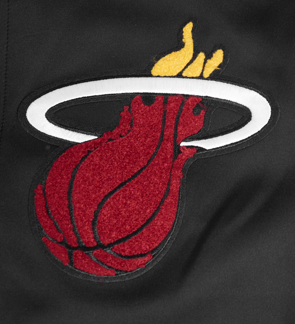 NBA MIAMI HEAT CLASSIC TRACK MEN'S TRACK JACKET (BLACK) - Image 5