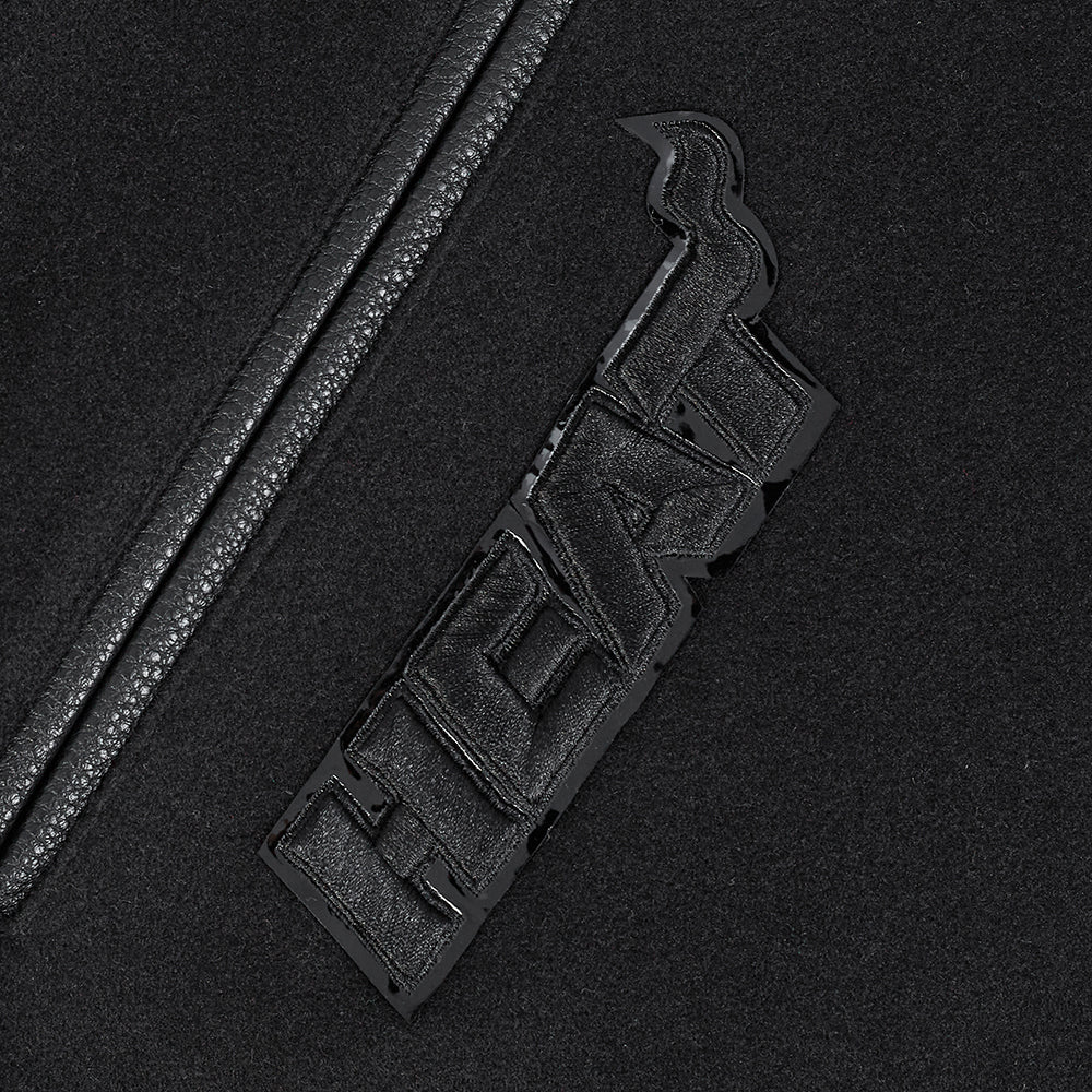 NBA MIAMI HEAT TRIPLE BLACK WOOL MEN'S VARSITY JACKET (TRIPLE BLACK) - Image 6