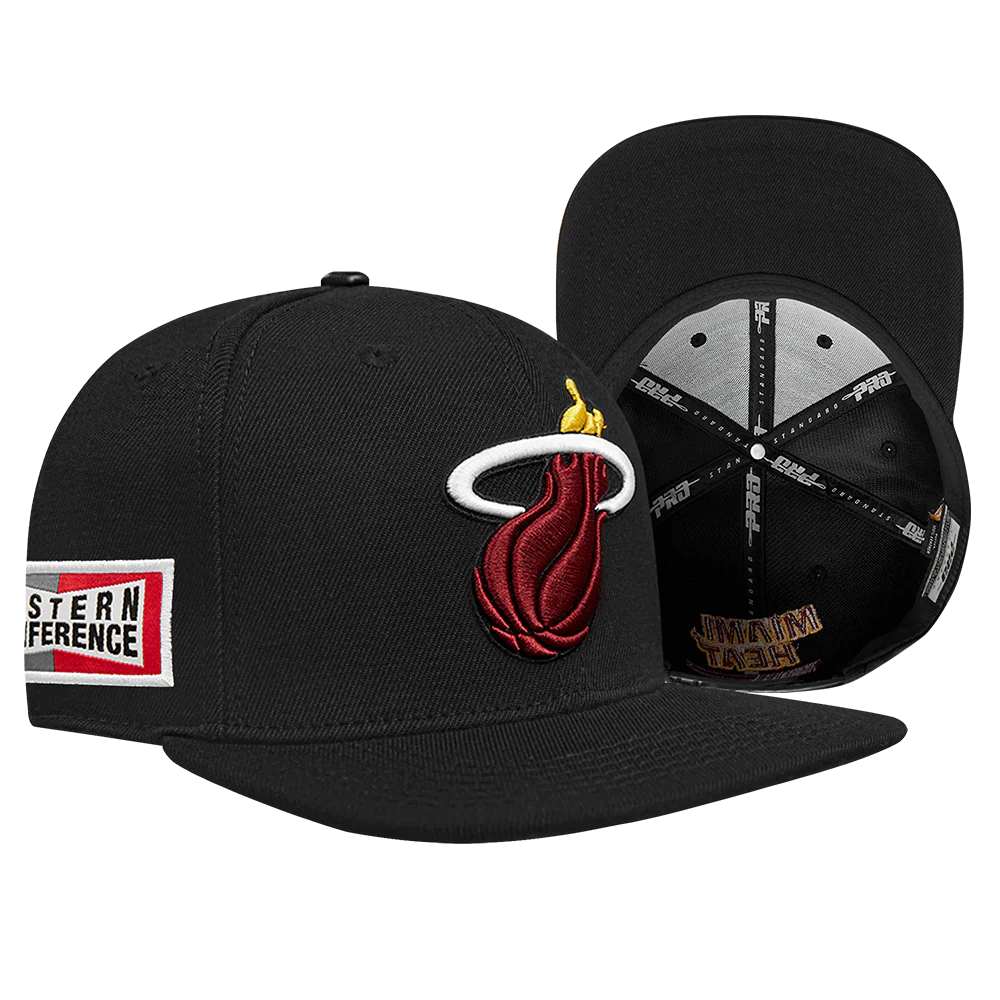 NBA MIAMI HEAT FAST LANE WOOL SNAPBACK HAT (BLACK) - Image 8