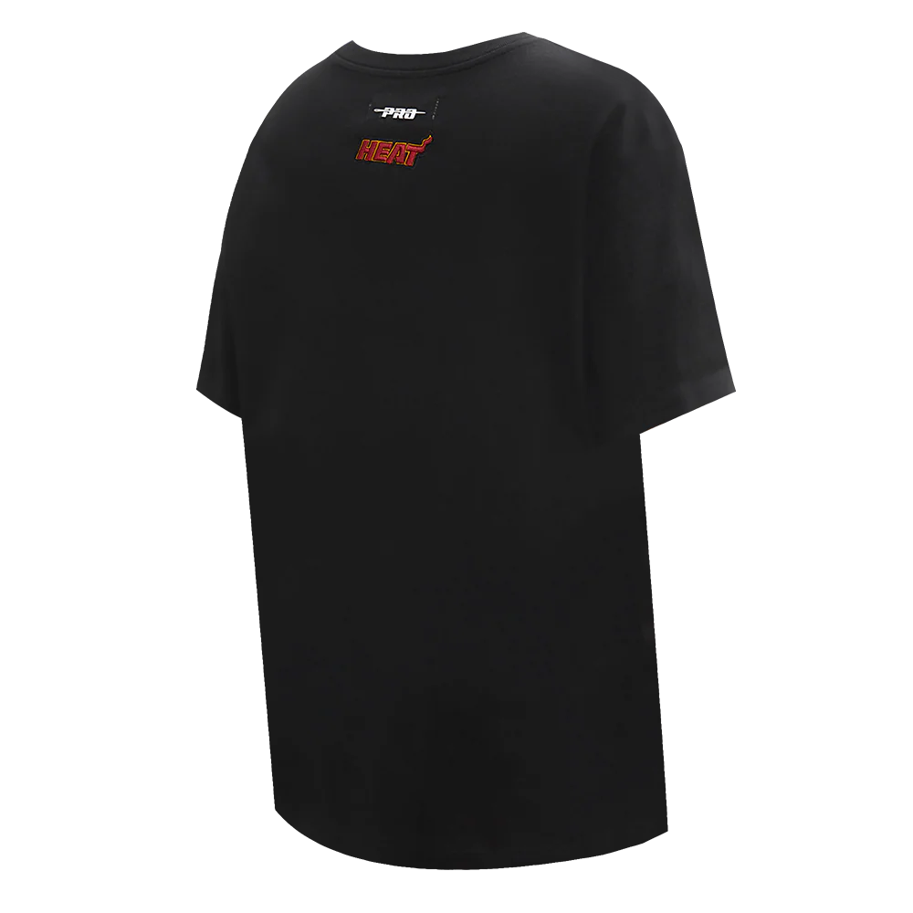 NBA MIAMI HEAT SCRIPT TAIL WOMEN'S BOYFRIEND TEE (BLACK) - Image 4