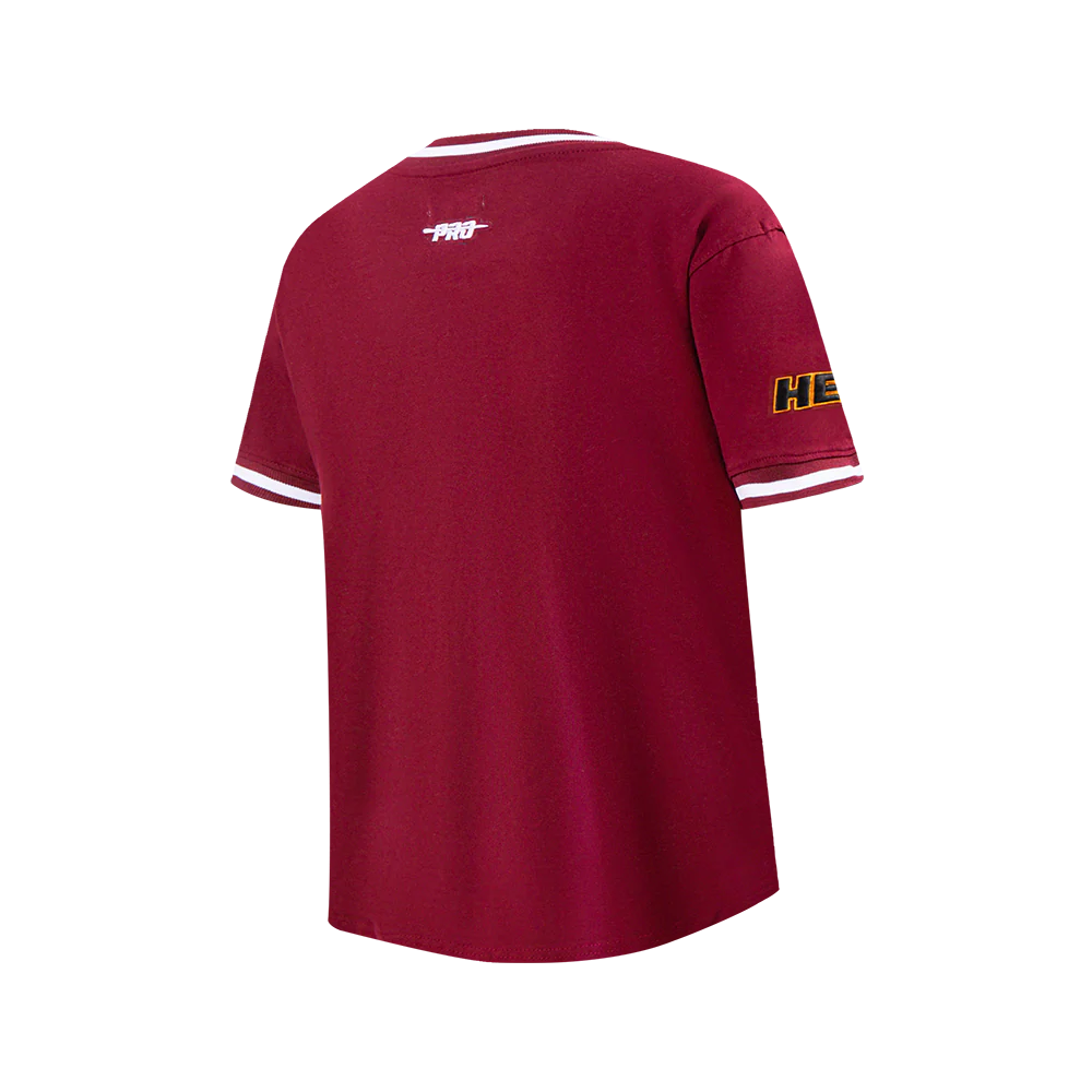 NBA MIAMI HEAT CLASSIC BIG BOYS SS STRIPED RIB TEE (CARDINAL RED) - Image 4