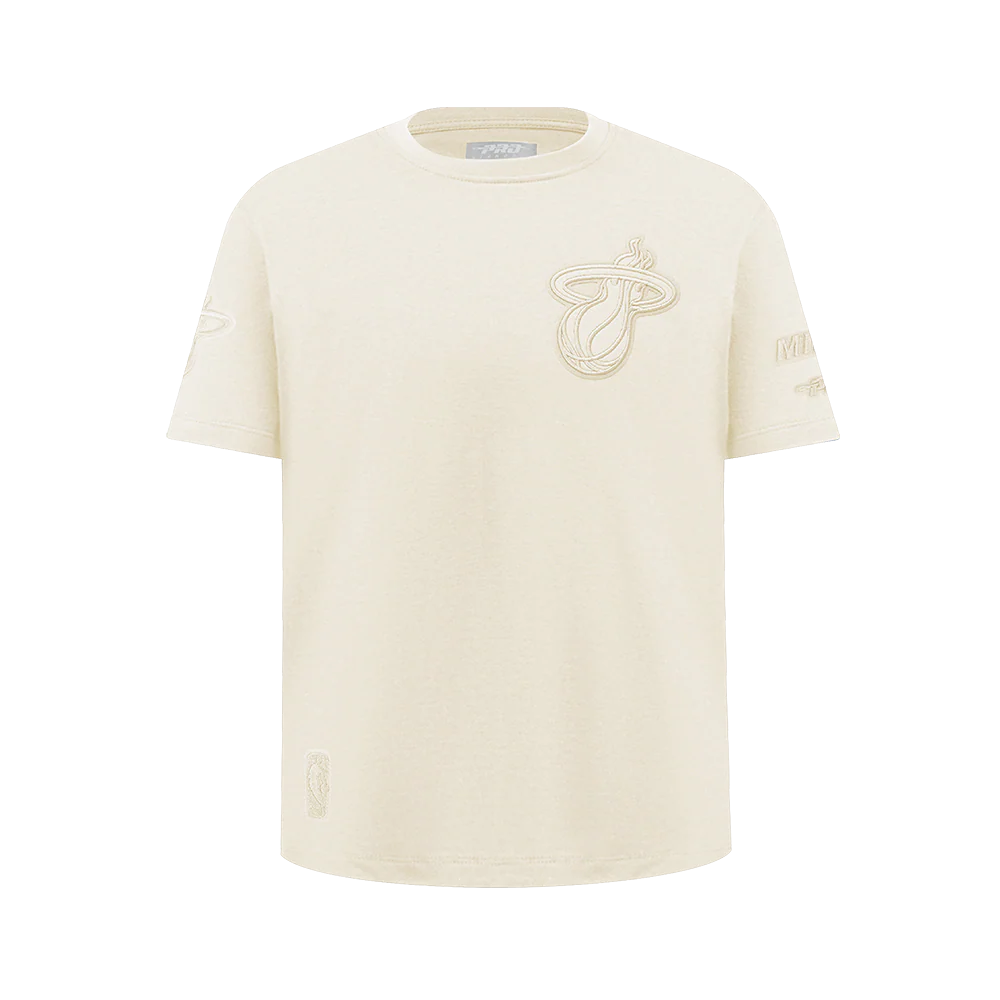 NBA MIAMI HEAT NEUTRAL BIG BOYS SINGLE JERSEY TEE (EGGSHELL)