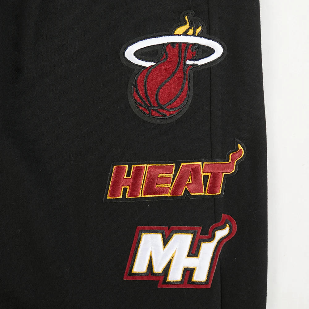 NBA MIAMI HEAT RETRO CLASSIC BIG BOYS RIB FLC SWEATPANT (BLACK) - Image 7