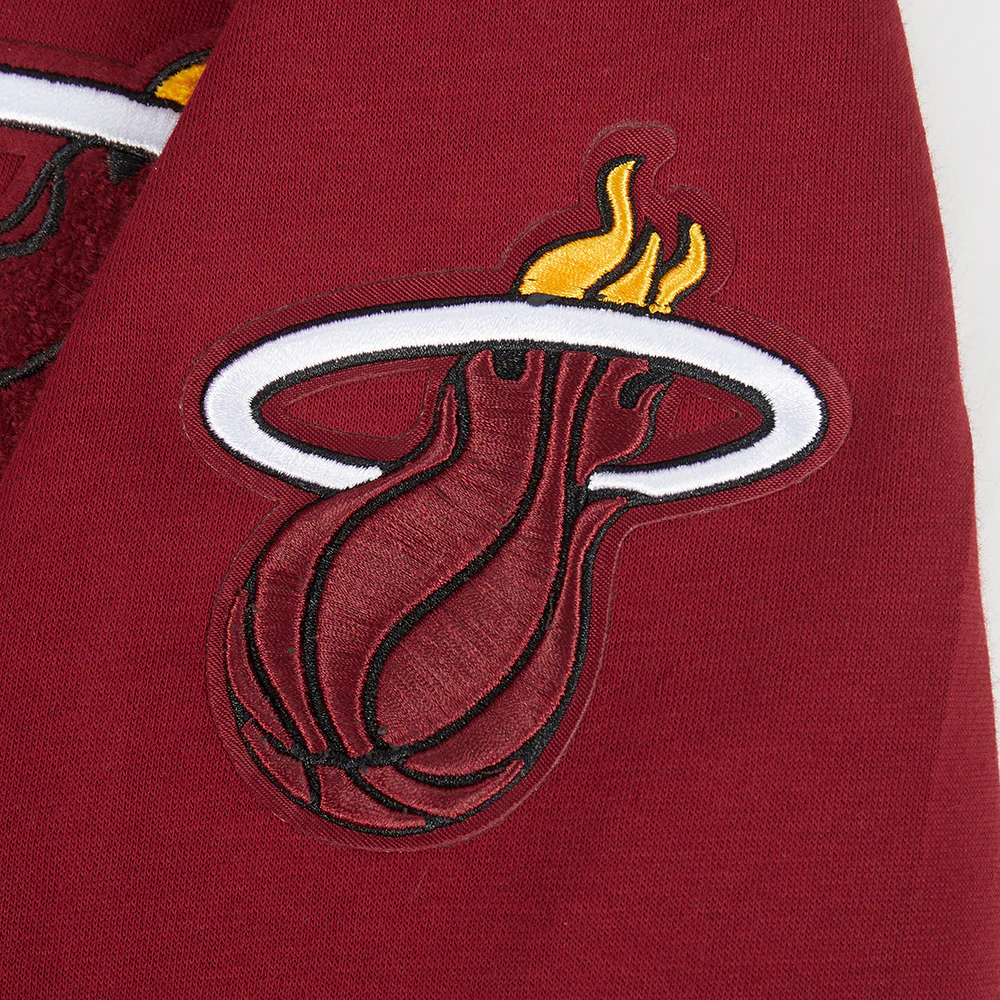 NBA MIAMI HEAT CLASSIC BIG BOYS FLC FZ PO HOODIE (CARDINAL RED) - Image 7