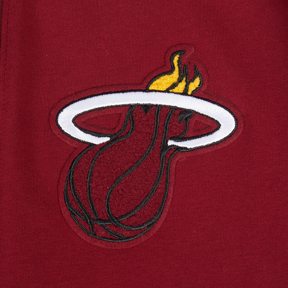 NBA MIAMI HEAT CLASSIC BIG BOYS FLC FZ PO HOODIE (CARDINAL RED) - Image 8