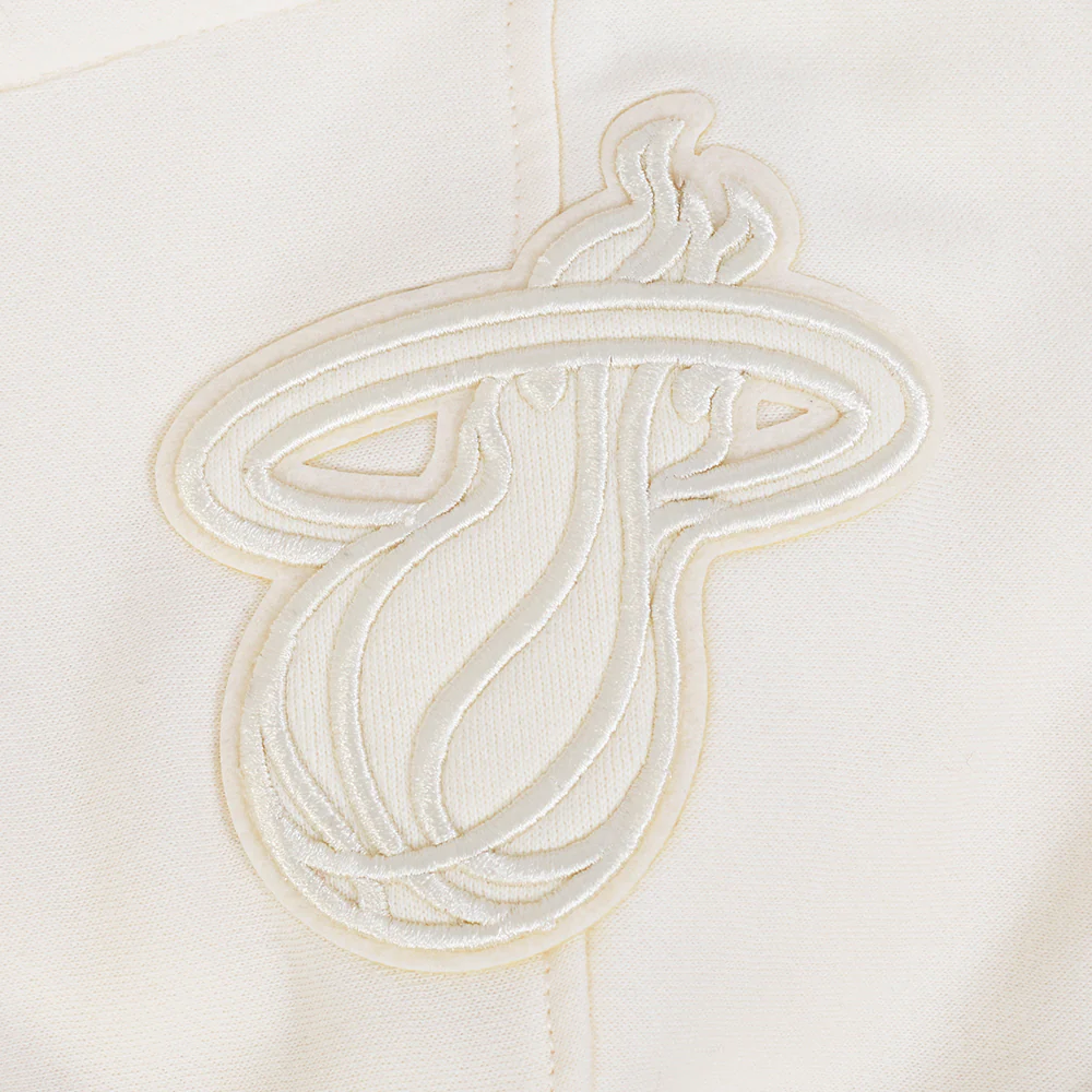 NBA MIAMI HEAT NEUTRAL BIG BOYS FLEECE PULLOVER HOODIE (EGGSHELL) - Image 5