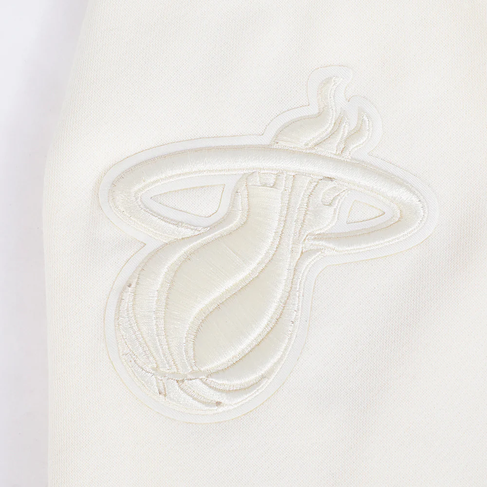 NBA MIAMI HEAT NEUTRAL BIG BOYS FLEECE PULLOVER HOODIE (EGGSHELL) - Image 6