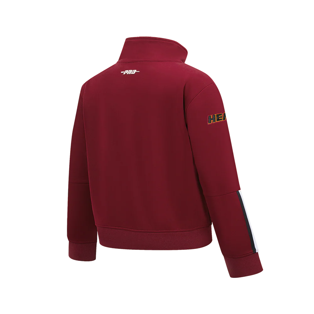 NBA MIAMI HEAT CLASSIC BIG BOYS TRACK JACKET (CARDINAL RED/BLACK) - Image 4