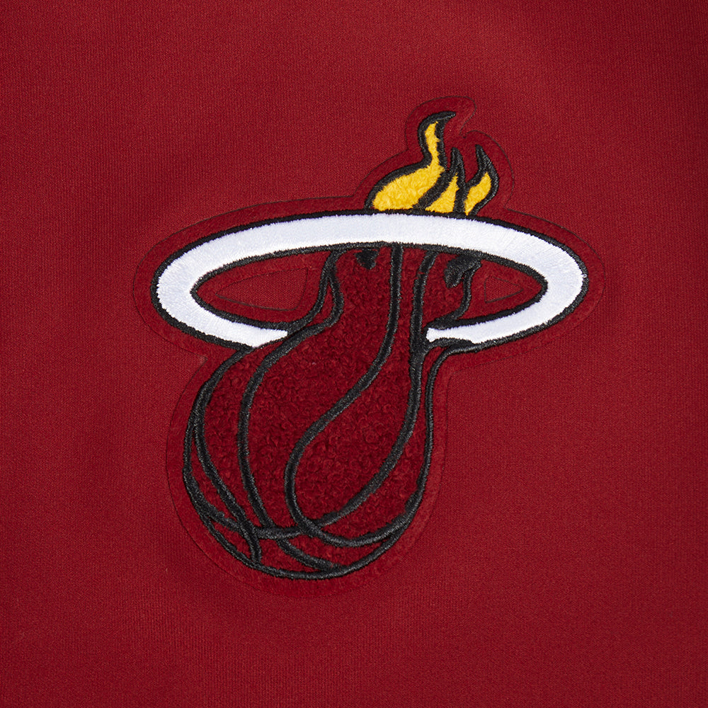 NBA MIAMI HEAT CLASSIC BIG BOYS TRACK JACKET (CARDINAL RED/BLACK) - Image 5
