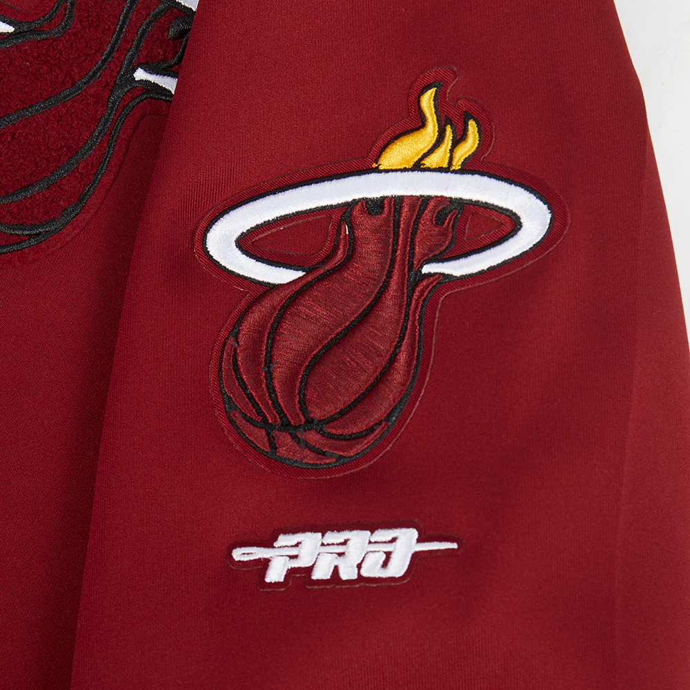 NBA MIAMI HEAT CLASSIC BIG BOYS TRACK JACKET (CARDINAL RED/BLACK) - Image 7