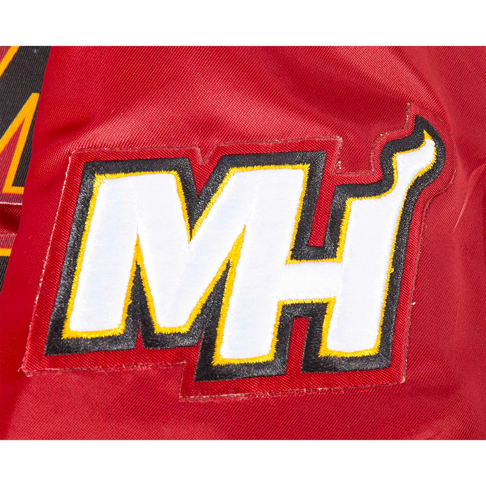 NBA MIAMI HEAT CLASSIC BIG BOYS SATIN JACKET (CARDINAL RED) - Image 6