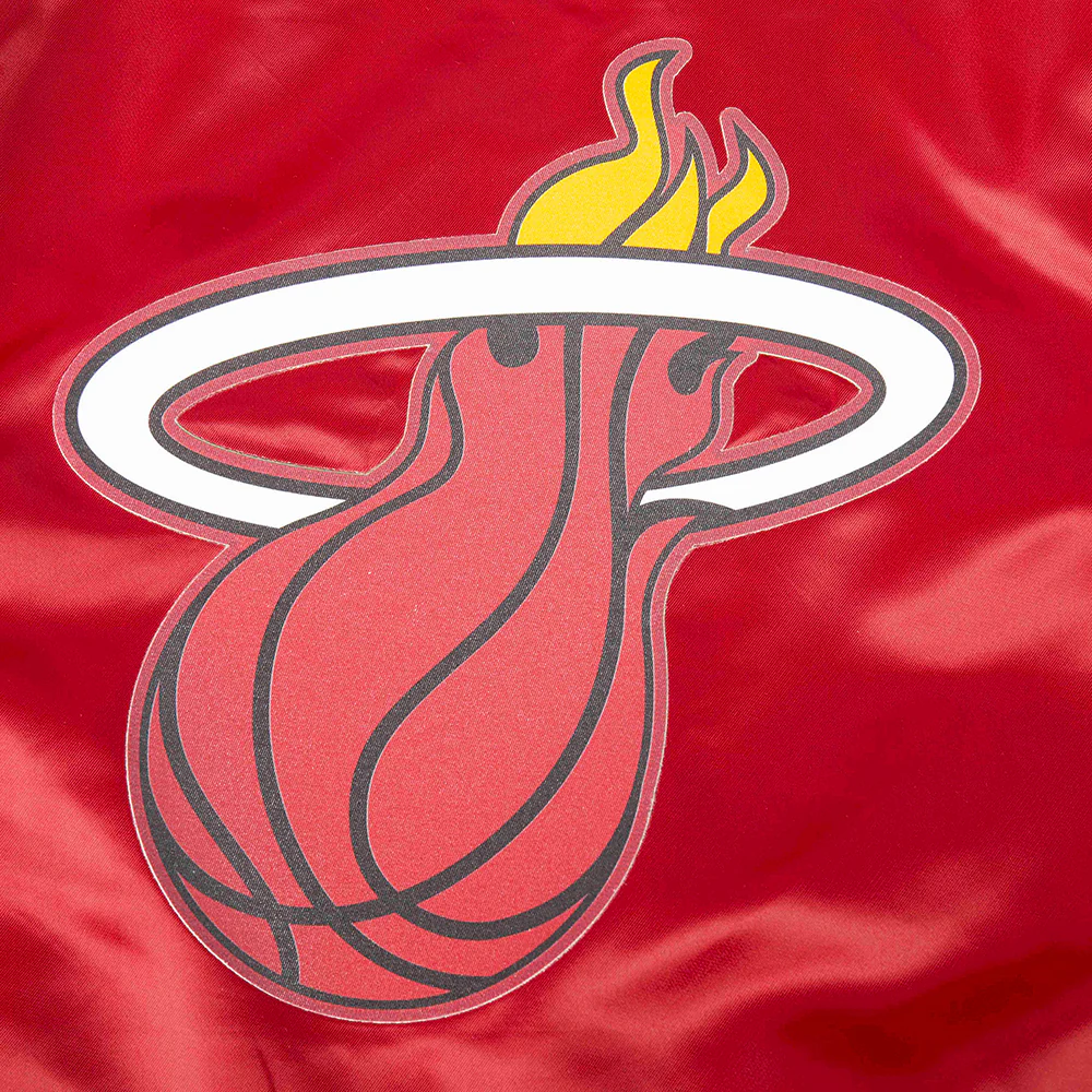 NBA MIAMI HEAT CLASSIC BIG BOYS SATIN JACKET (CARDINAL RED) - Image 8