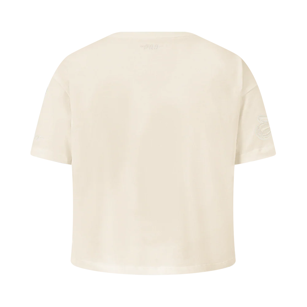NBA MIAMI HEAT NEUTRAL BIG GIRLS SHORT SLEEVE BOXY TEE (EGGSHELL) - Image 3