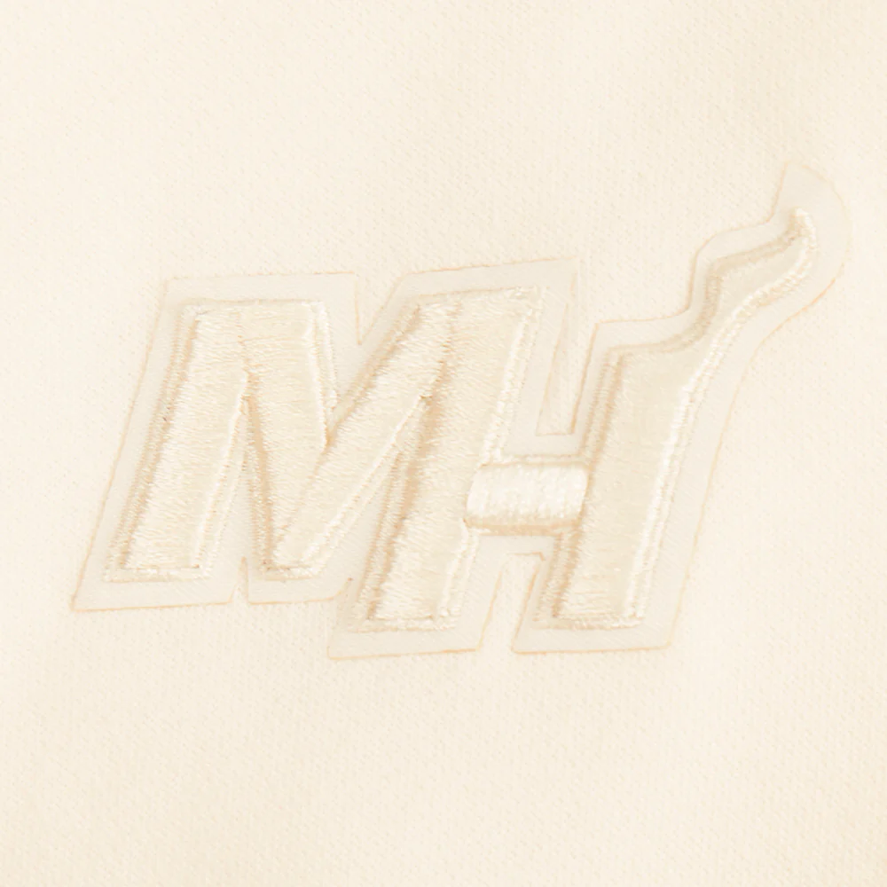 NBA MIAMI HEAT NEUTRAL BIG GIRLS  FLEECE CREWNECK (EGGSHELL) - Image 6