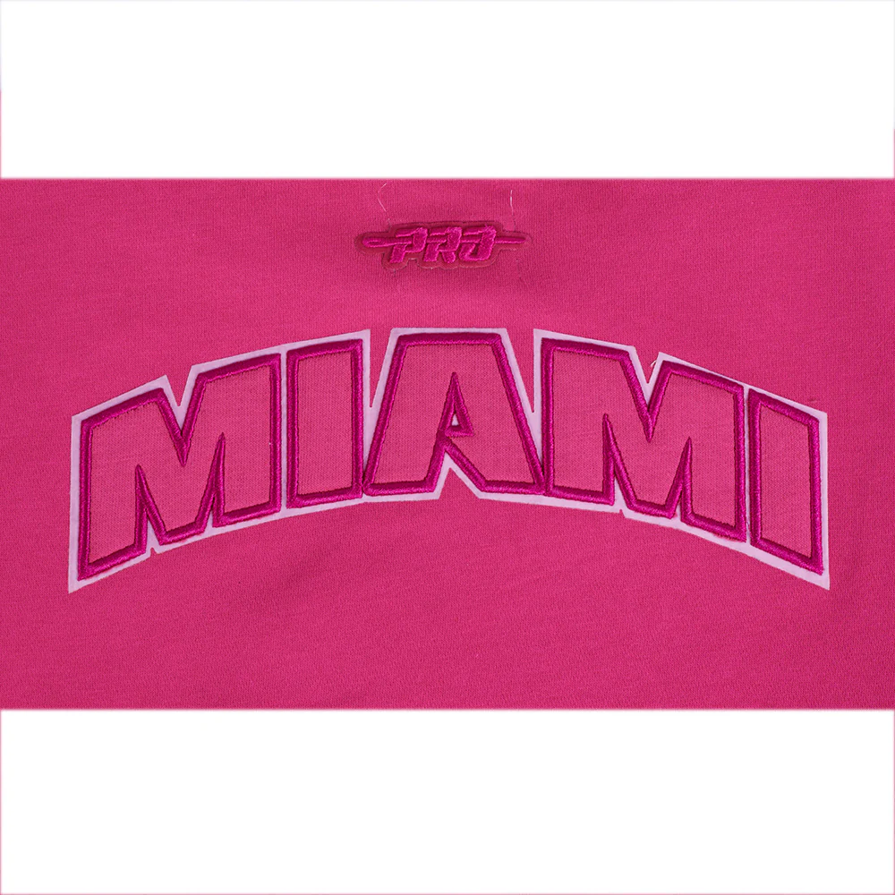 NBA MIAMI HEAT TRIPLE PINK BIG GIRLS FLC CREWNECK (BEETROOT PURPLE) - Image 7