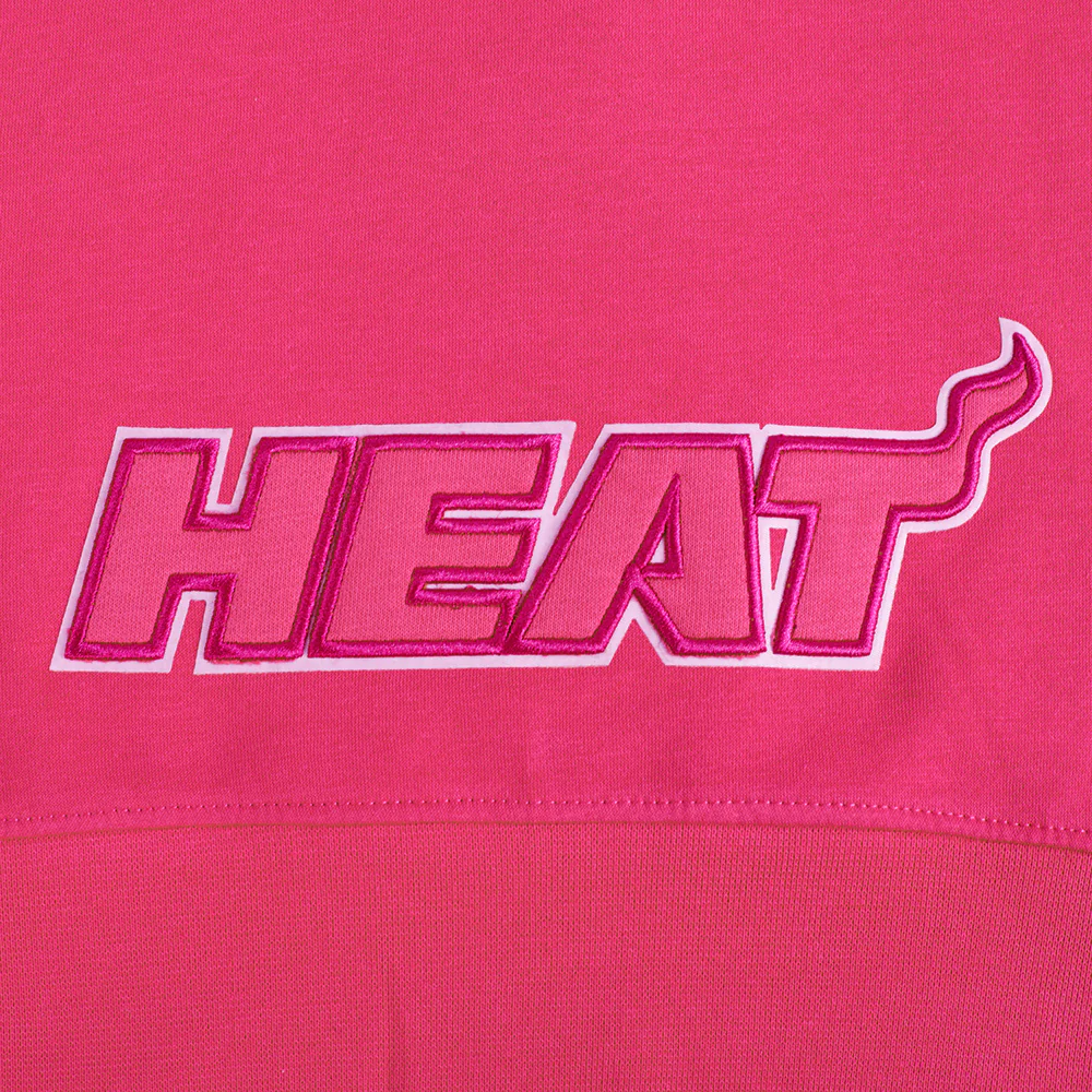 NBA MIAMI HEAT TRIPLE PINK BIG GIRLS FLC PO HOODIE (BEETROOT PURPLE) - Image 7