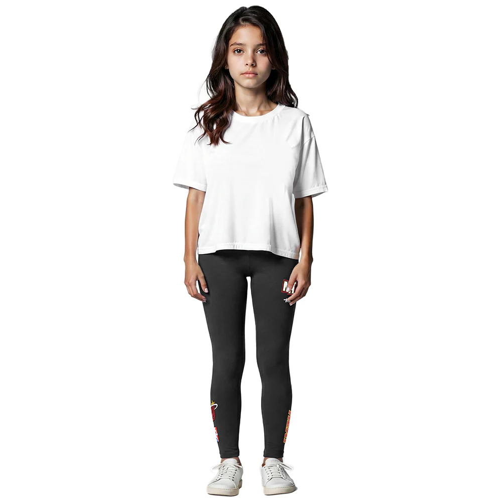 NBA MIAMI HEAT CLASSIC BIG GIRLS LEGGING (BLACK) - Image 3