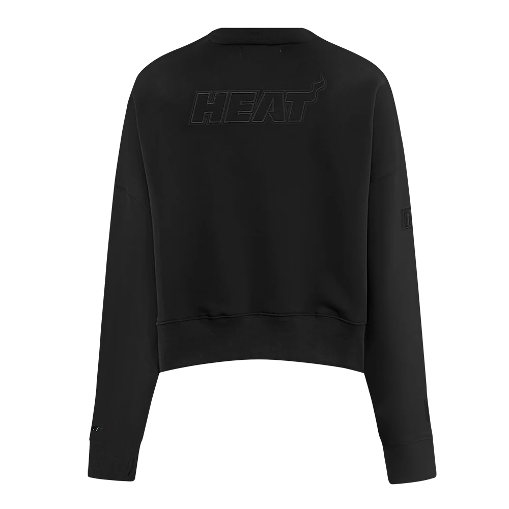 NBA MIAMI HEAT NEUTRAL WOMEN'S CREWNECK (BLACK) - Image 5