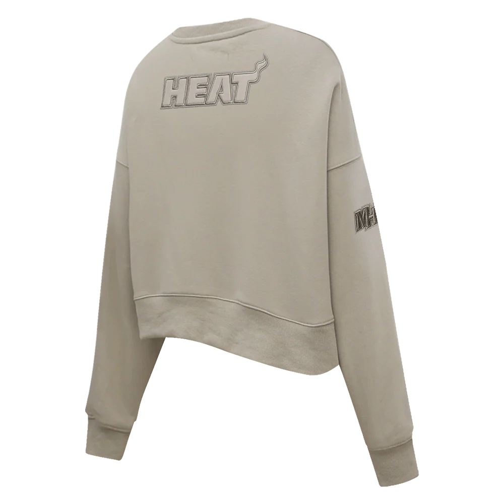 NBA MIAMI HEAT NEUTRAL WOMEN'S CREWNECK (TAUPE) - Image 6