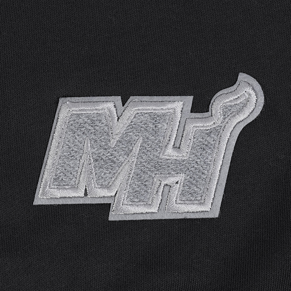 NBA MIAMI HEAT REVERSE FRENCH TERRY WOMEN'S FLEECE CREWNECK (BLACK) - Image 5
