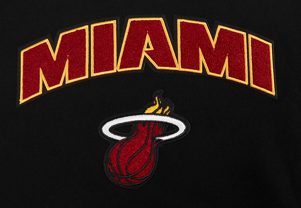 NBA MIAMI HEAT CLASSIC WOMEN'S FLEECE CREWNECK (BLACK) - Image 8