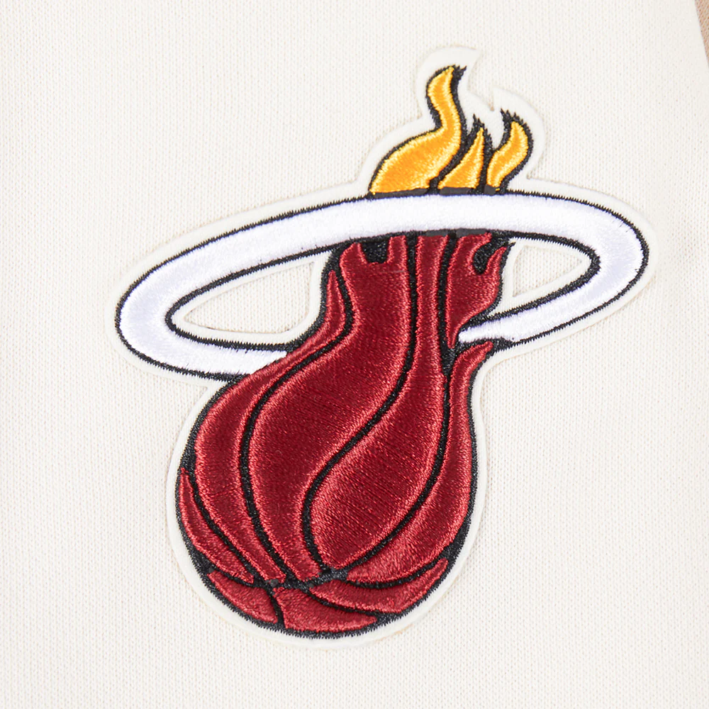 NBA MIAMI HEAT RETRO CLASSIC WOMEN'S CREWNECK (EGGSHELL/ BLACK) - Image 8