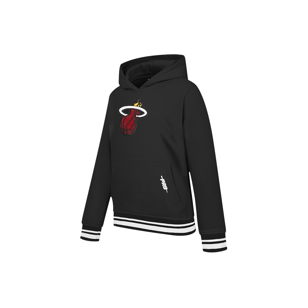 NBA MIAMI HEAT CLASSIC LITTLE GIRLS FLEECE FULL ZIP HOODIE (BLACK) - Image 2