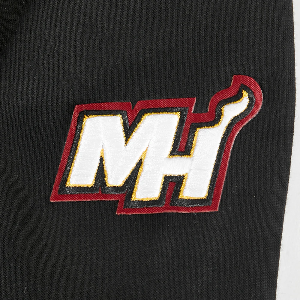 NBA MIAMI HEAT RETRO CLASSIC TODDLER BOYS RIB FLEECE PULLOVER HOODIE (BLACK) - Image 6