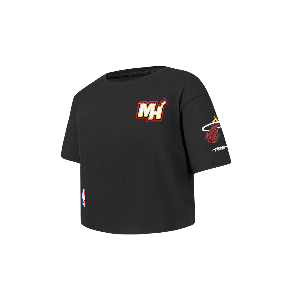 NBA MIAMI HEAT CLASSIC TODDLER GIRLS SHORT SLEEVE BOXY TEE (BLACK) - Image 2