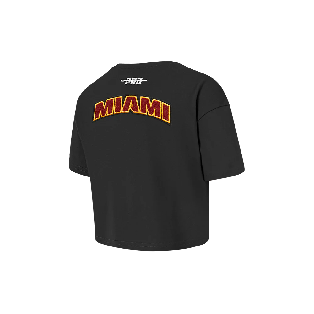 NBA MIAMI HEAT CLASSIC TODDLER GIRLS SHORT SLEEVE BOXY TEE (BLACK) - Image 4