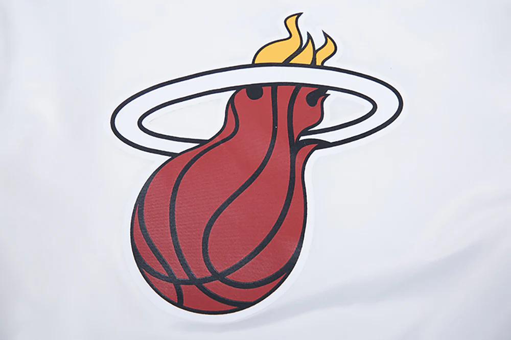 NBA MIAMI HEAT CLASSIC WOMEN'S SATIN JACKET (WHITE) - Image 8