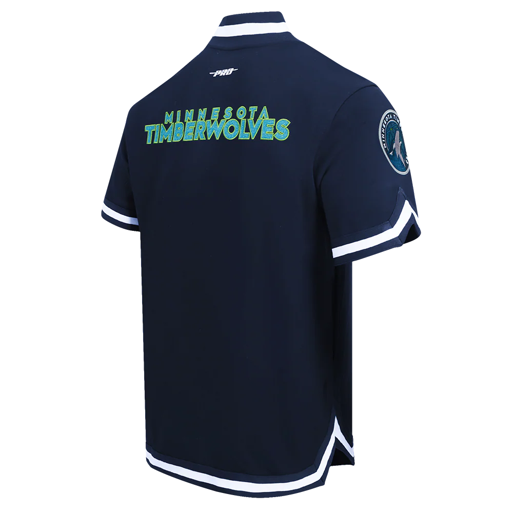 NBA MINNESOTA TIMBERWOLVES CLASSIC MEN'S PRO SS DOUBLE KNIT JACKET (MIDNIGHT NAVY) - Image 10