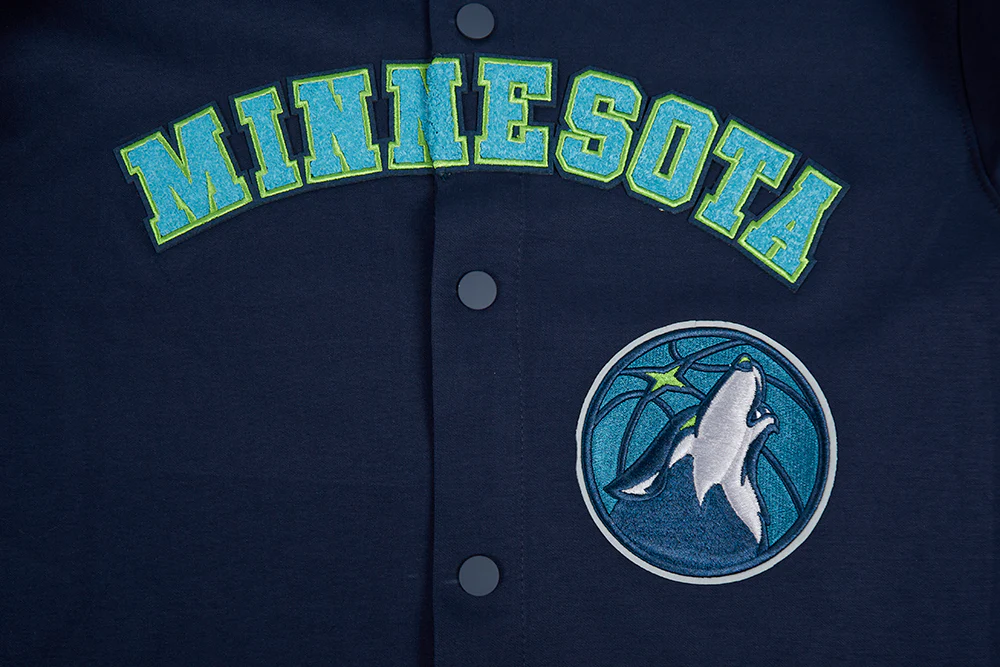 NBA MINNESOTA TIMBERWOLVES CLASSIC MEN'S PRO SS DOUBLE KNIT JACKET (MIDNIGHT NAVY) - Image 11