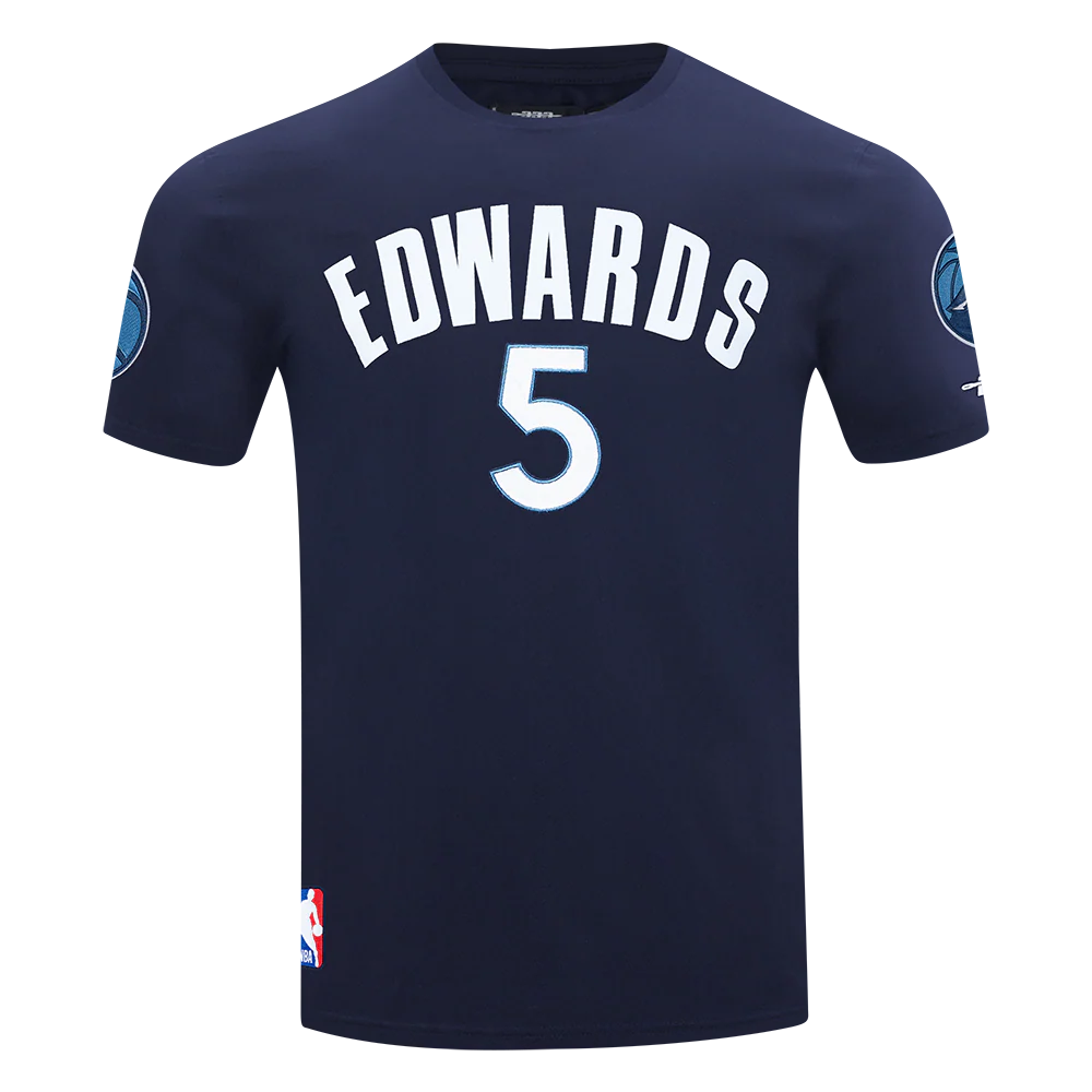 NBA MINNESOTA TIMBERWOLVES ANTHONY EDWARDS #5 CLASSIC PNN MEN'S SJ T (MIDNIGHT NAVY) - Image 3