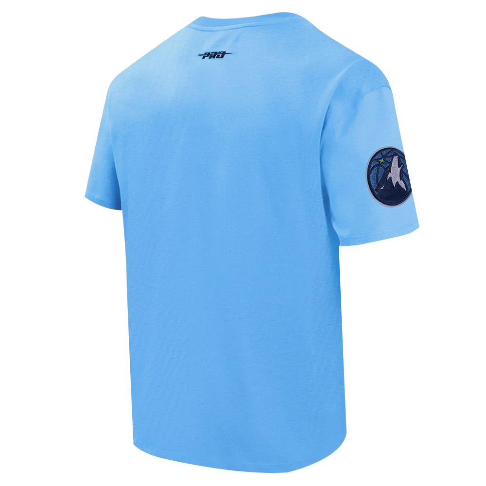 NBA MINNESOTA TIMBERWOLVES CLASSIC CHENILLE MEN'S TEE (UNIVERSITY BLUE) - Image 4