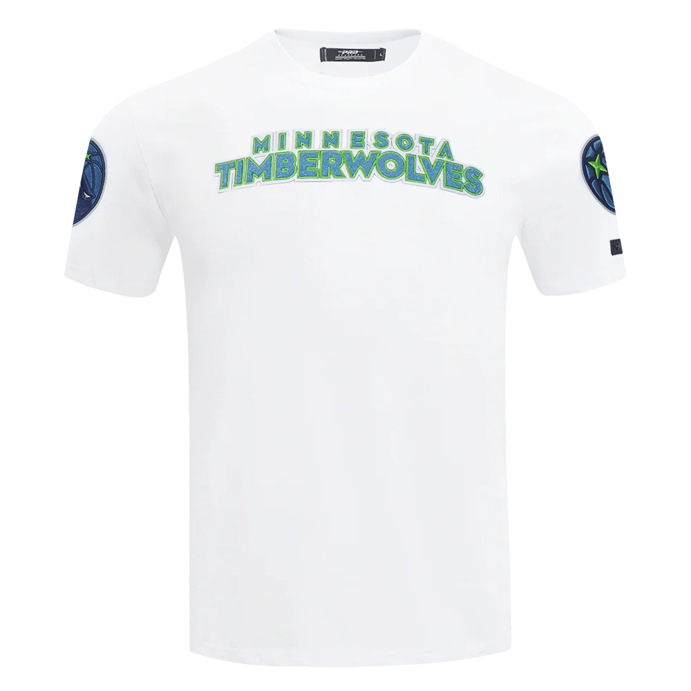 NBA MINNESOTA TIMBERWOLVES CLASSIC CHENILLE MEN'S   TEE (WHITE) - Image 3
